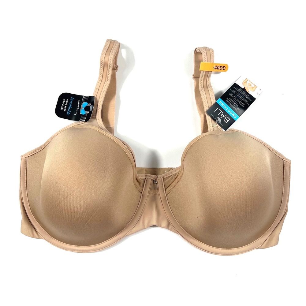 Bali Smoothing ComfortLite 3-D Spacer Cup Underwire Bra Nude 40DD‎ NWT